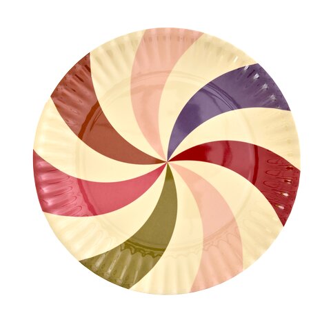 Melamin Rundes Tablett "Spin Color" - 40,5 cm (Bunt)