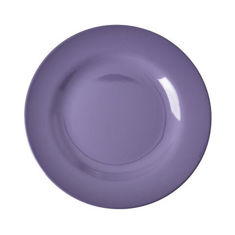 Violetter Melamin-Dessertteller, rund, mit Muldenboden