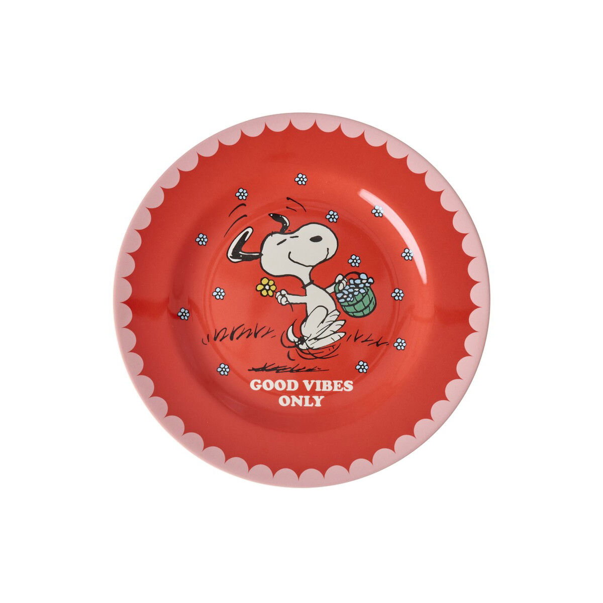 Melamin Dessertteller "Snoopy" - 20 cm (Rot)