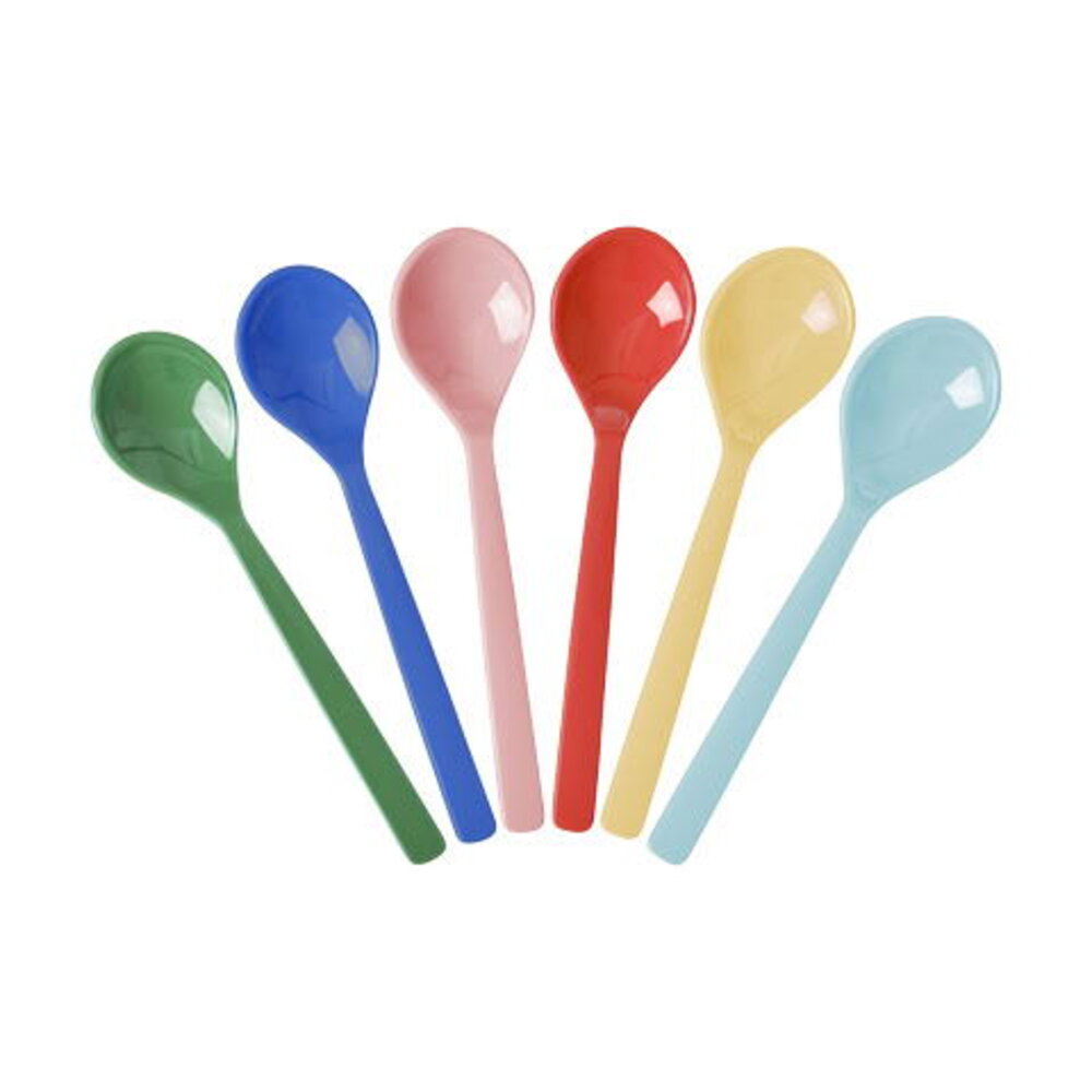 6er-Set Melamin-Teelöffel, 14,5 cm, bunte Farben