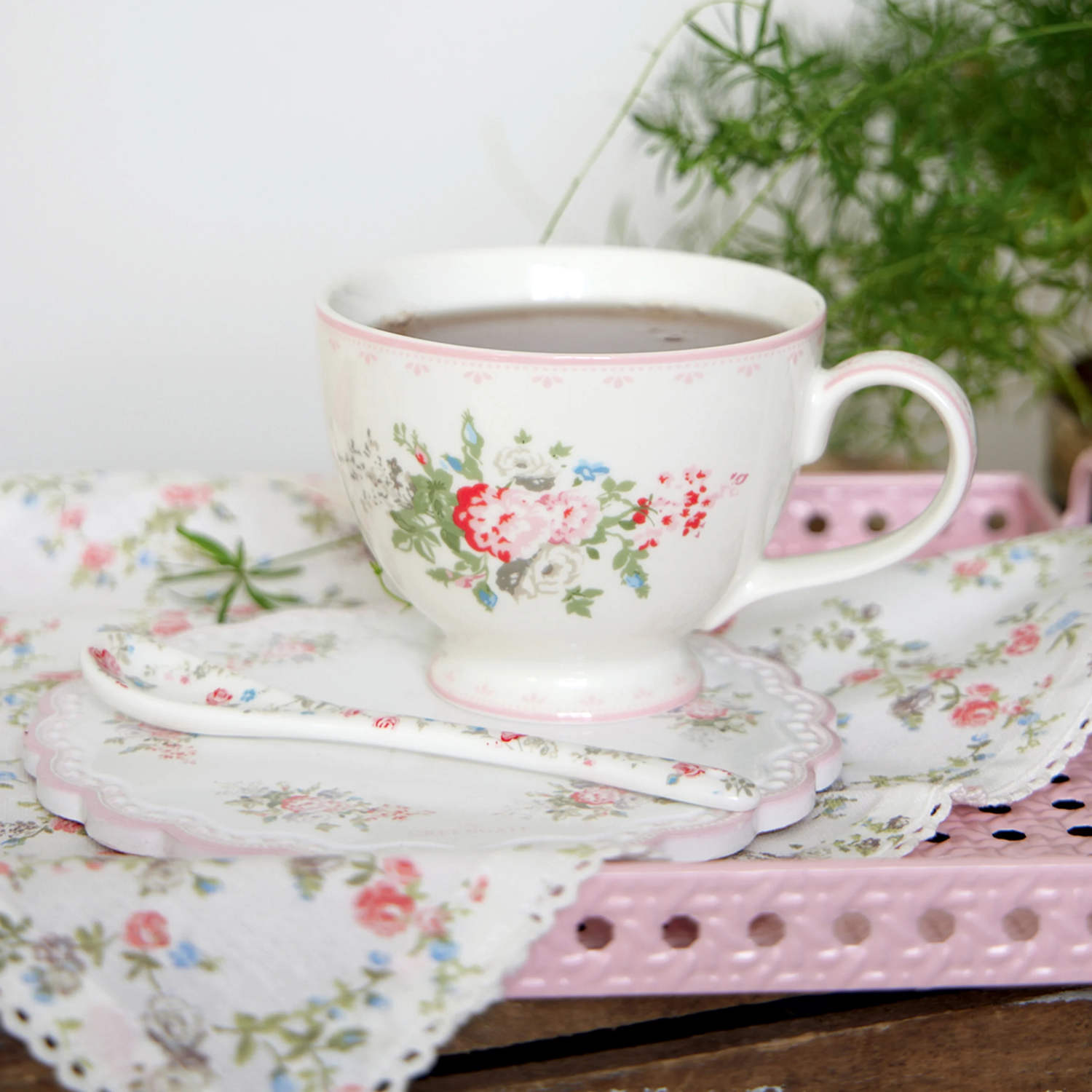 Stoffserviette mit Spitze "Petricia" (White)