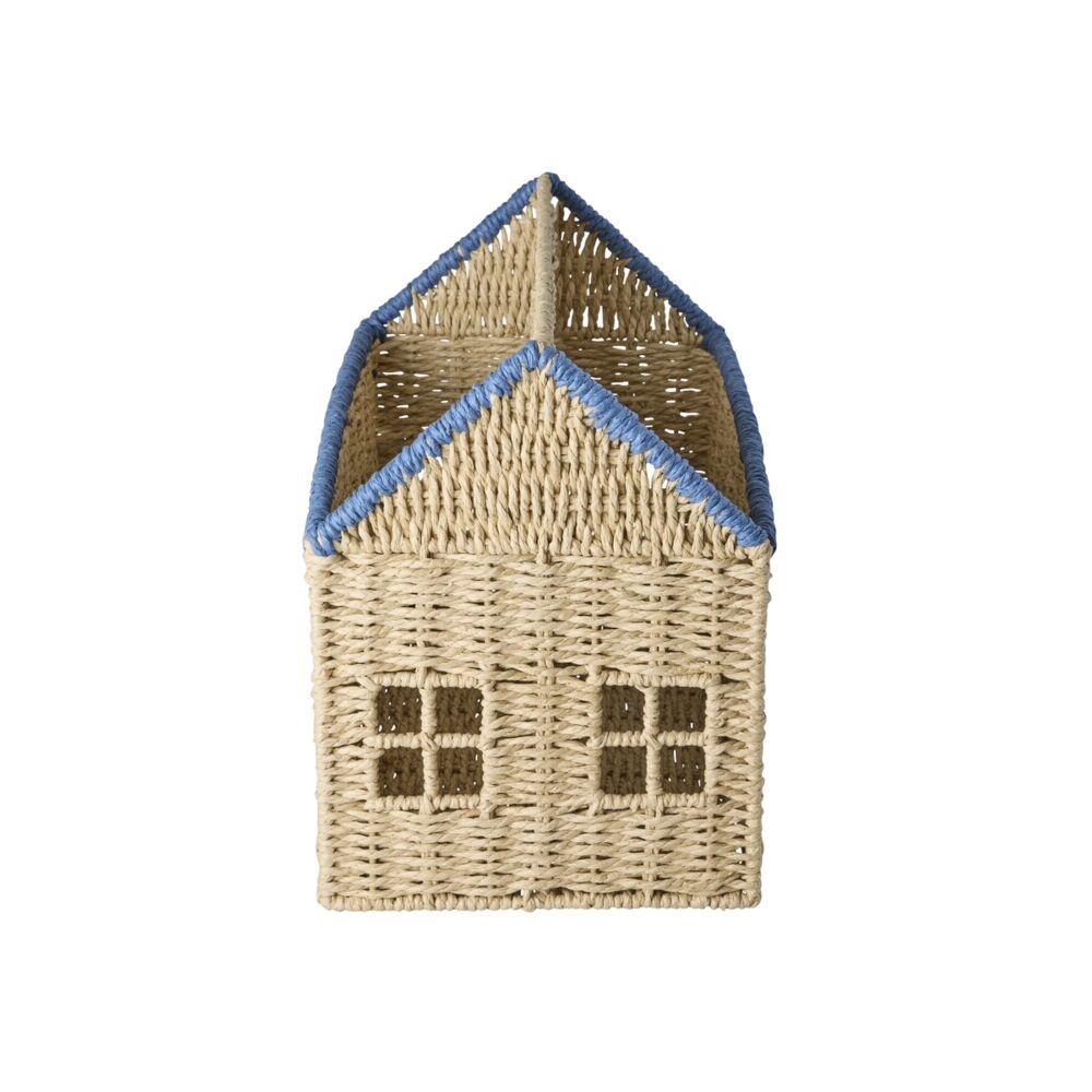 Zeitschriftenhalter in Hausform - 35x21x30 cm (Blau)