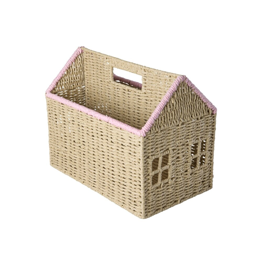 Zeitschriftenhalter in Hausform - 35x21x30 cm (Pink)