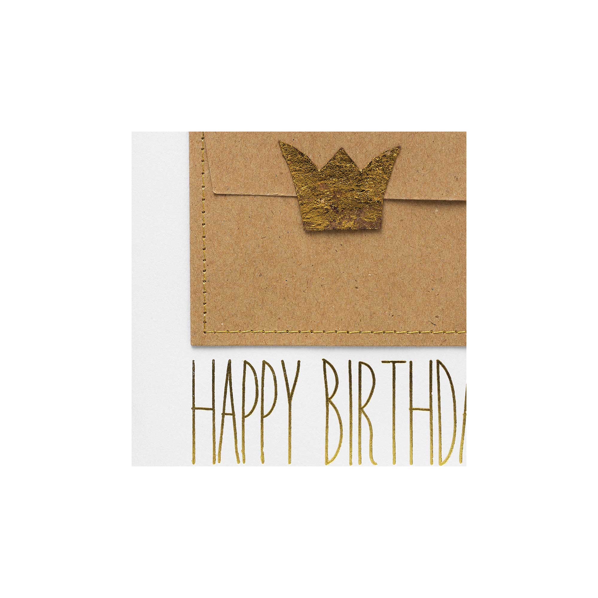 Glückwunschkarte Gutscheinkarte "Happy Birthday" - 12x17 cm (Herz/gold) räder Design