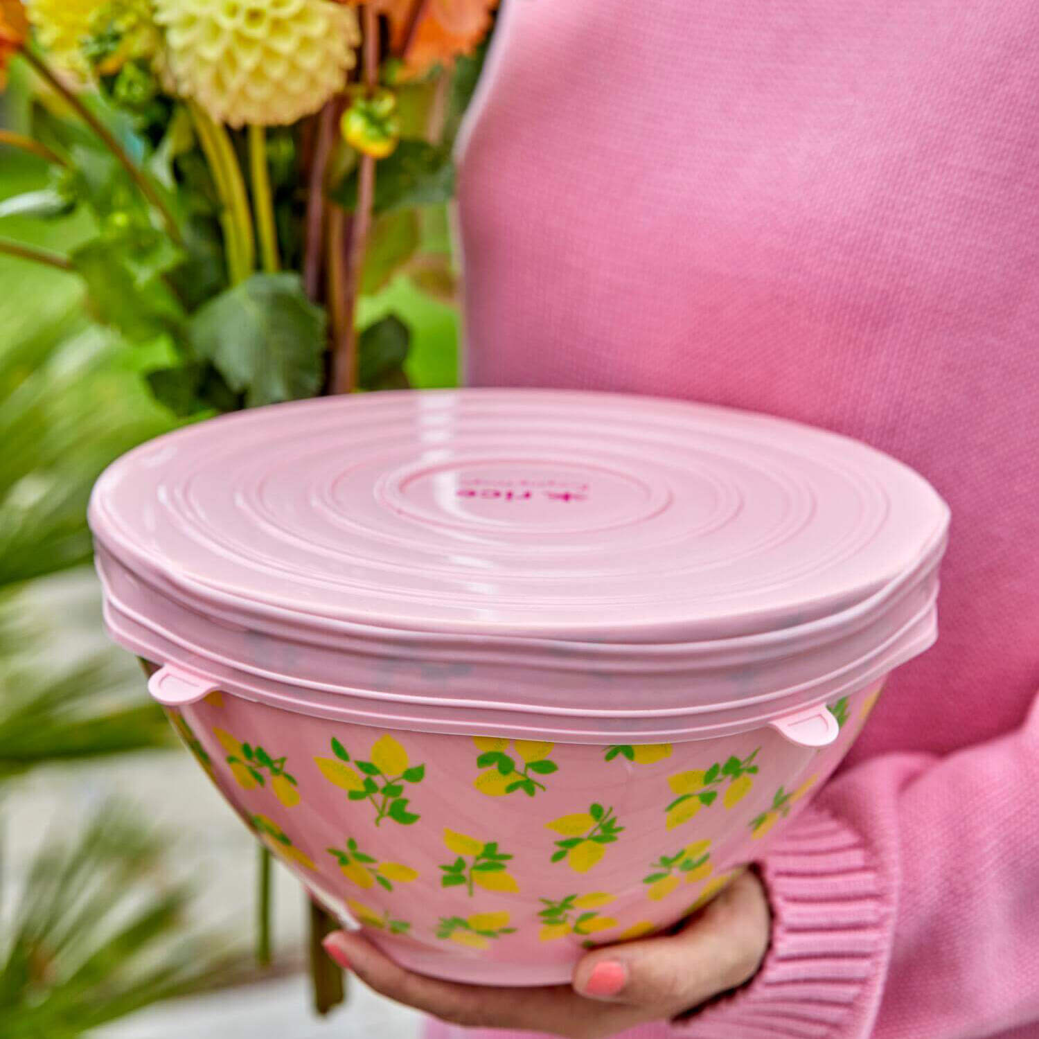 Silikondeckel für Melamin Servierschale (Pink) Rice
