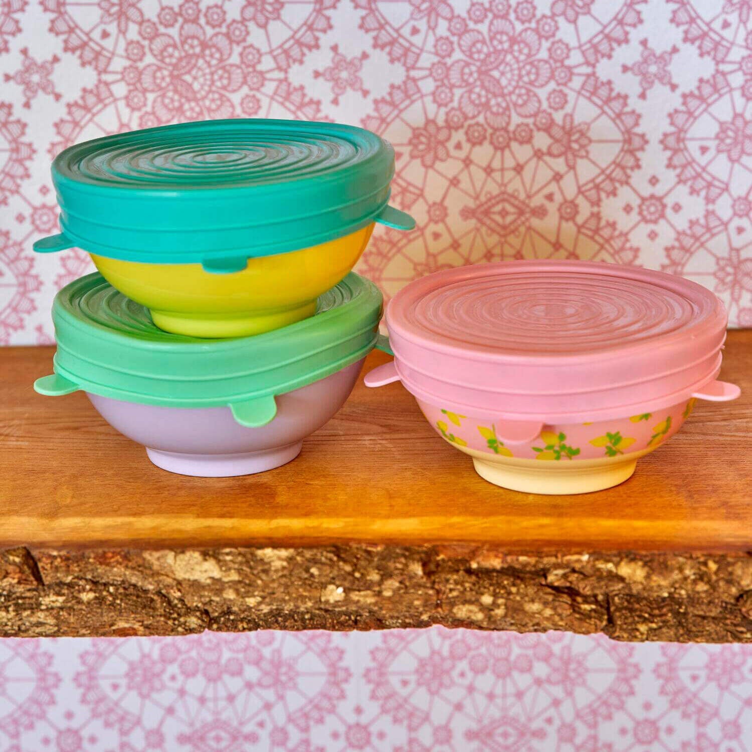 Silikondeckel für Melamin Servierschale (Pink) Rice
