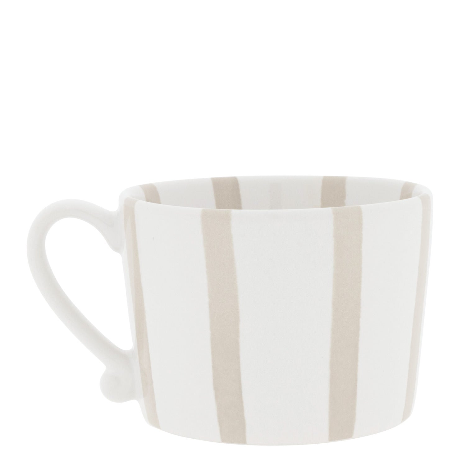 Tasse "Stripes" - 10x8x7 cm (Weiß/Natur)