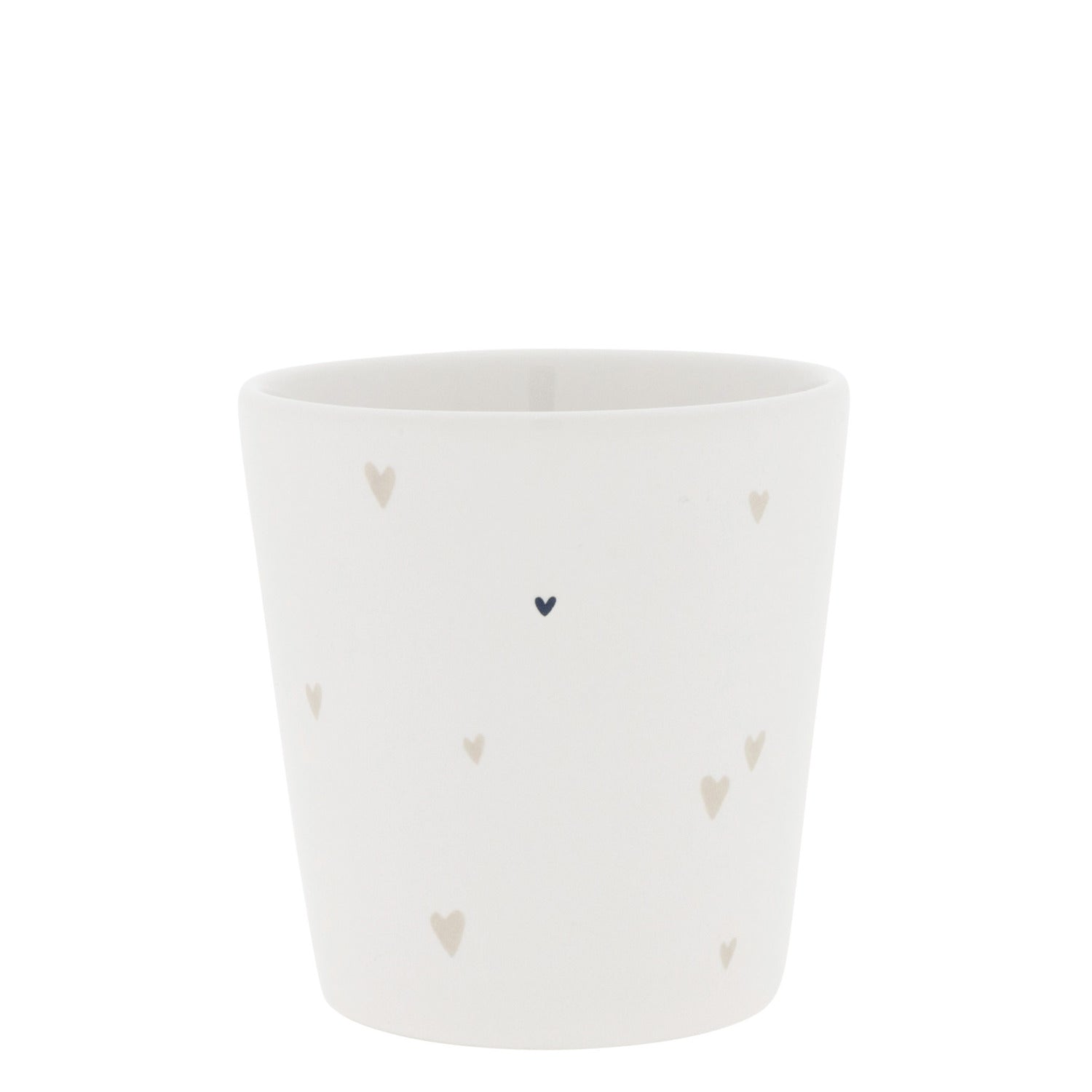 Tasse "Hearts" - 8,5x9 cm (Weiß/Natur)