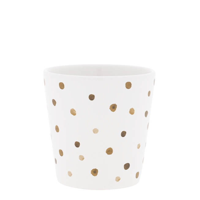 Tasse "Confetti" - 9x9x7,5 cm (Weiß/Braun)