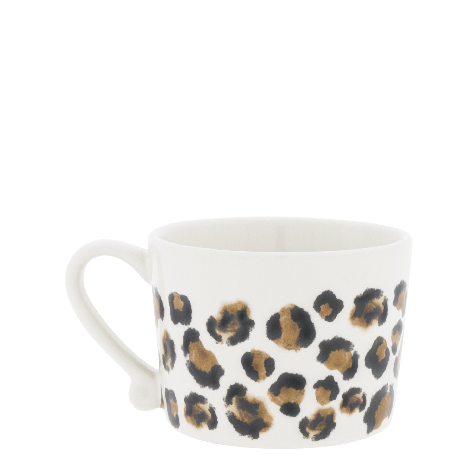 Tasse "Leopard" - 8,5x7,5x6 cm (Weiß)