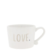 Tasse "LOVE" - 8,5x7,5x6 cm (Weiß)