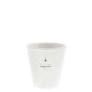 Espressotasse "Paperlook - Mi Amore" - 4,4x6,2x6,5 cm (Schwarz)