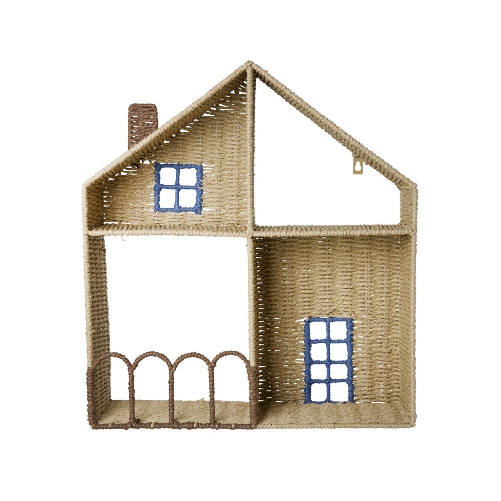 Regal in Hausform - 40x12x50 cm (Blau)