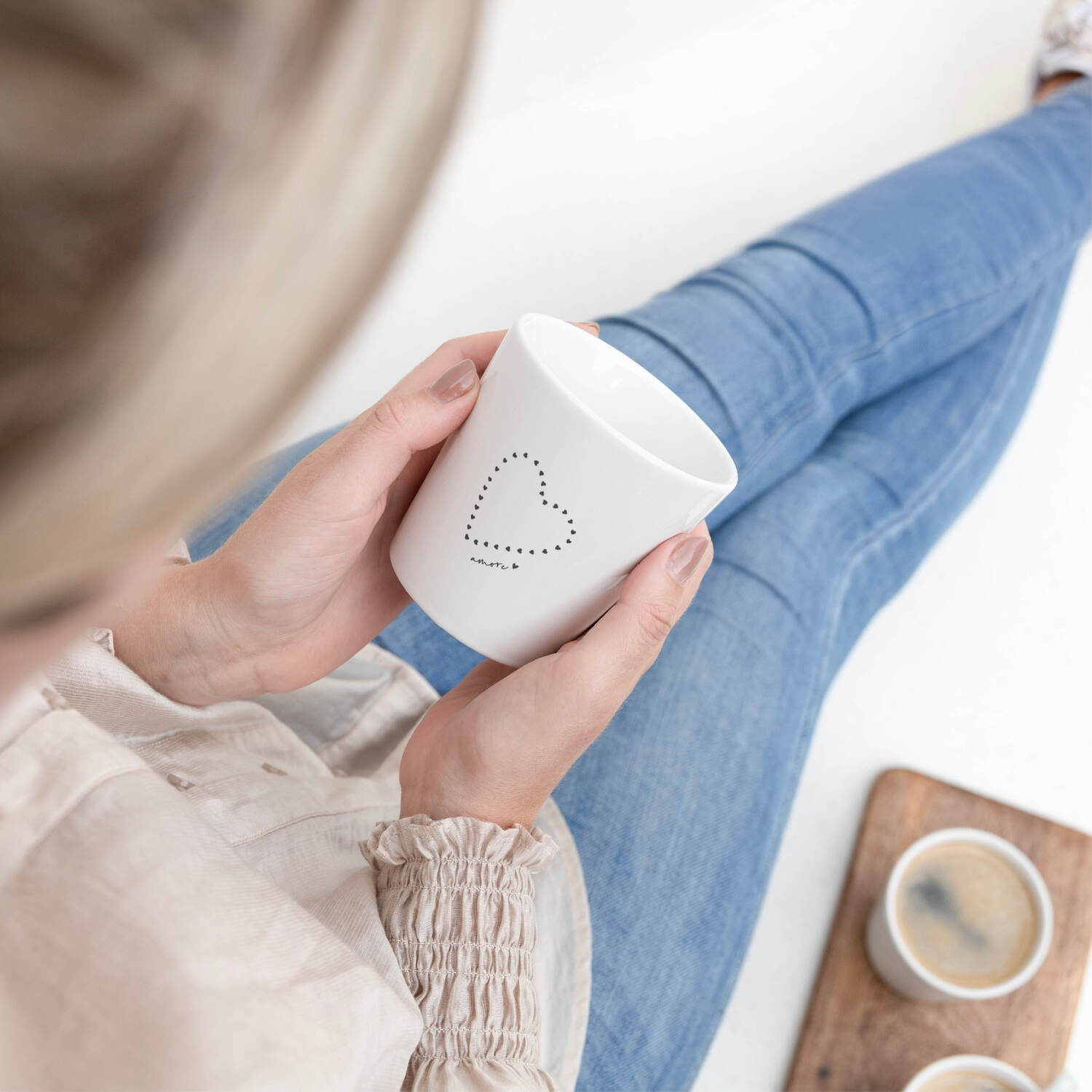 Tasse "Amore" - 8,5x9 cm (Weiß)