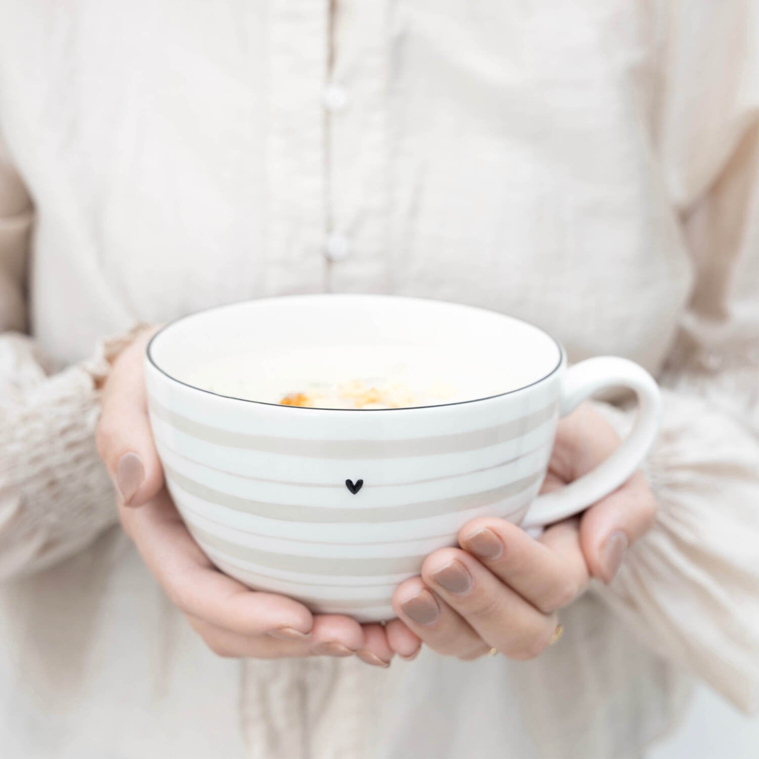 Suppenteller - 13 cm (Weiß/Schwarz)