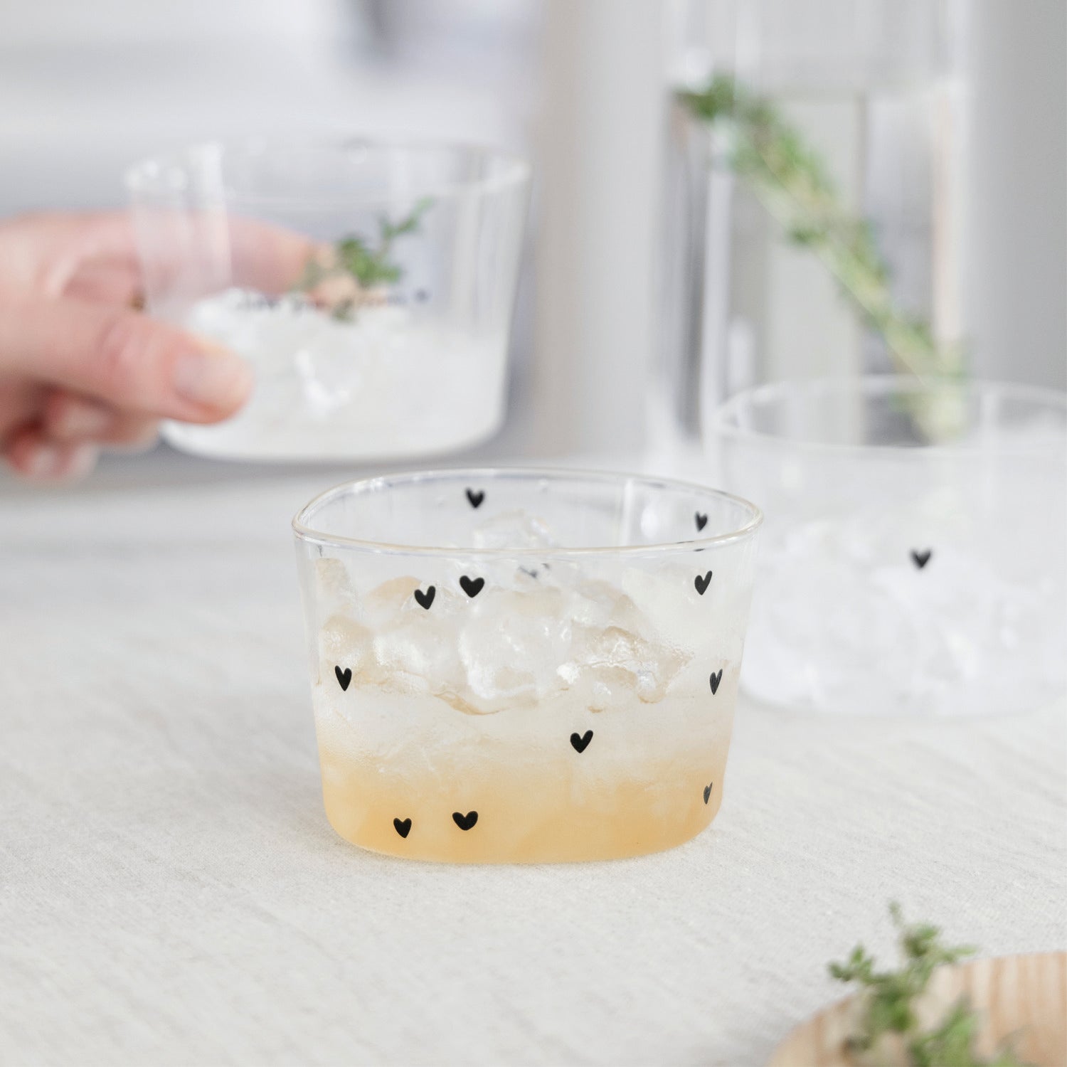 Tumbler "Heart" - 450 ml (Schwarz)