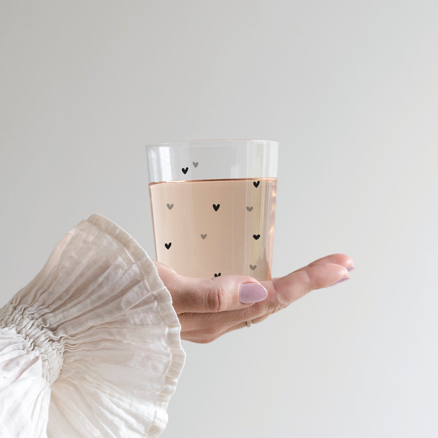 Tumbler "Hearts" - 300 ml (Transparent)