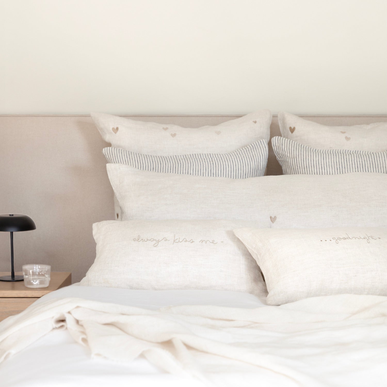 Kissen "Heart" - 40x90 cm (Natur)