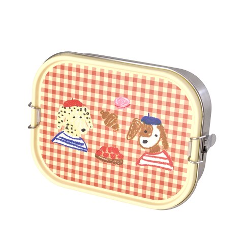 Edelstahl Lunchbox "Paris" - L (Rot)