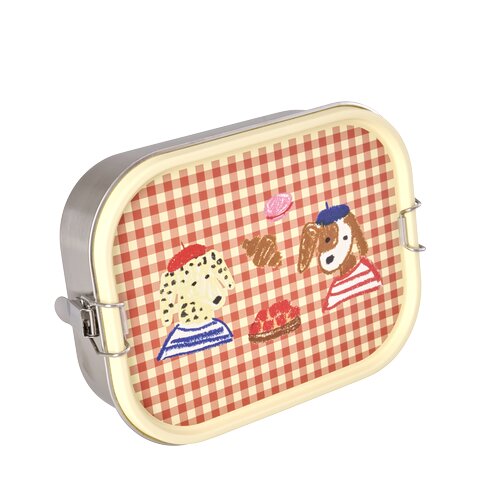 Edelstahl Lunchbox "Paris" - L (Rot)