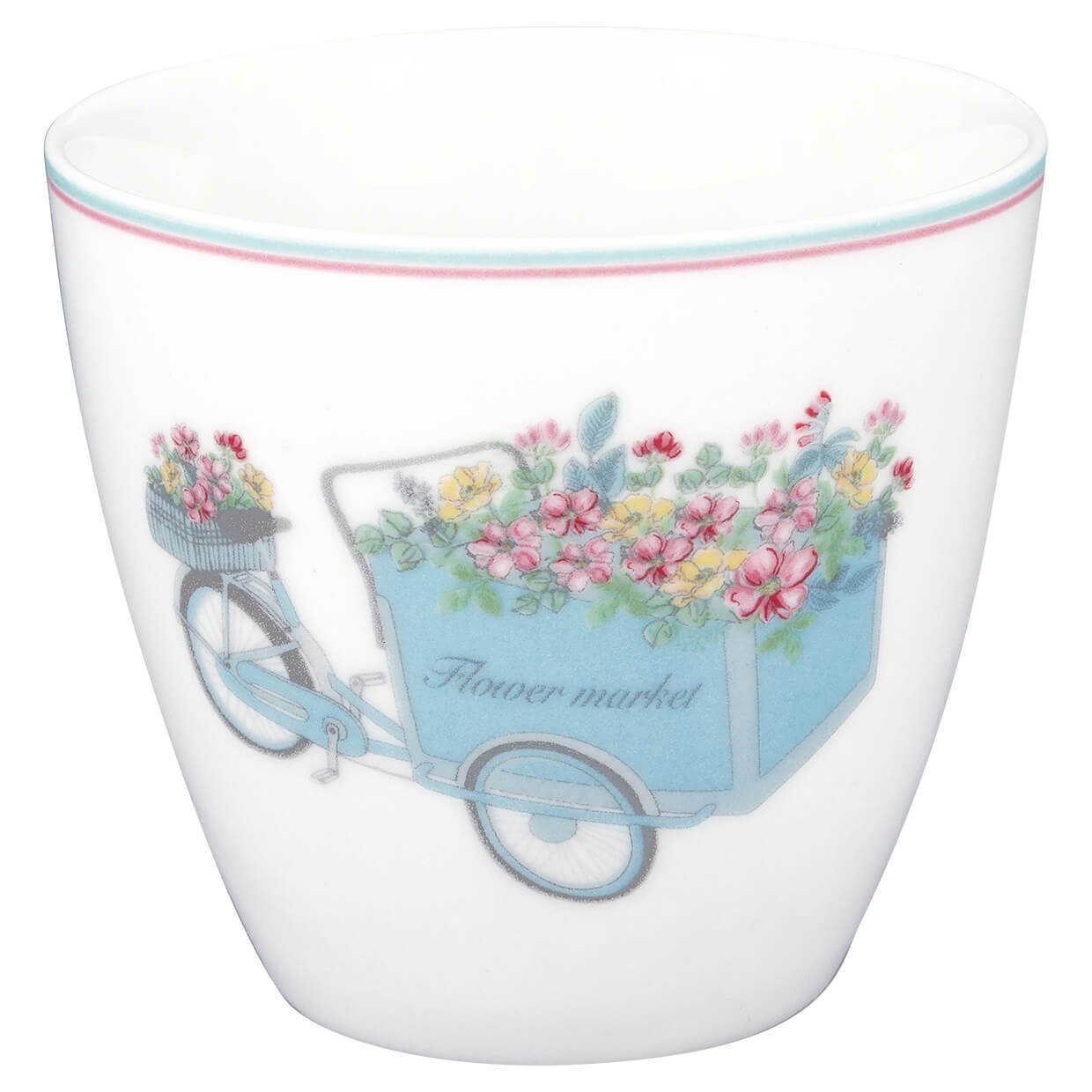 Latte Cup "Portia Flowers" - 0,35 l (Weiß)