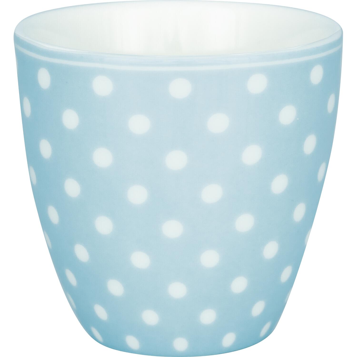 Mini-Lattetasse Dotty, hellblau mit weißen Punkten, 0,13 l