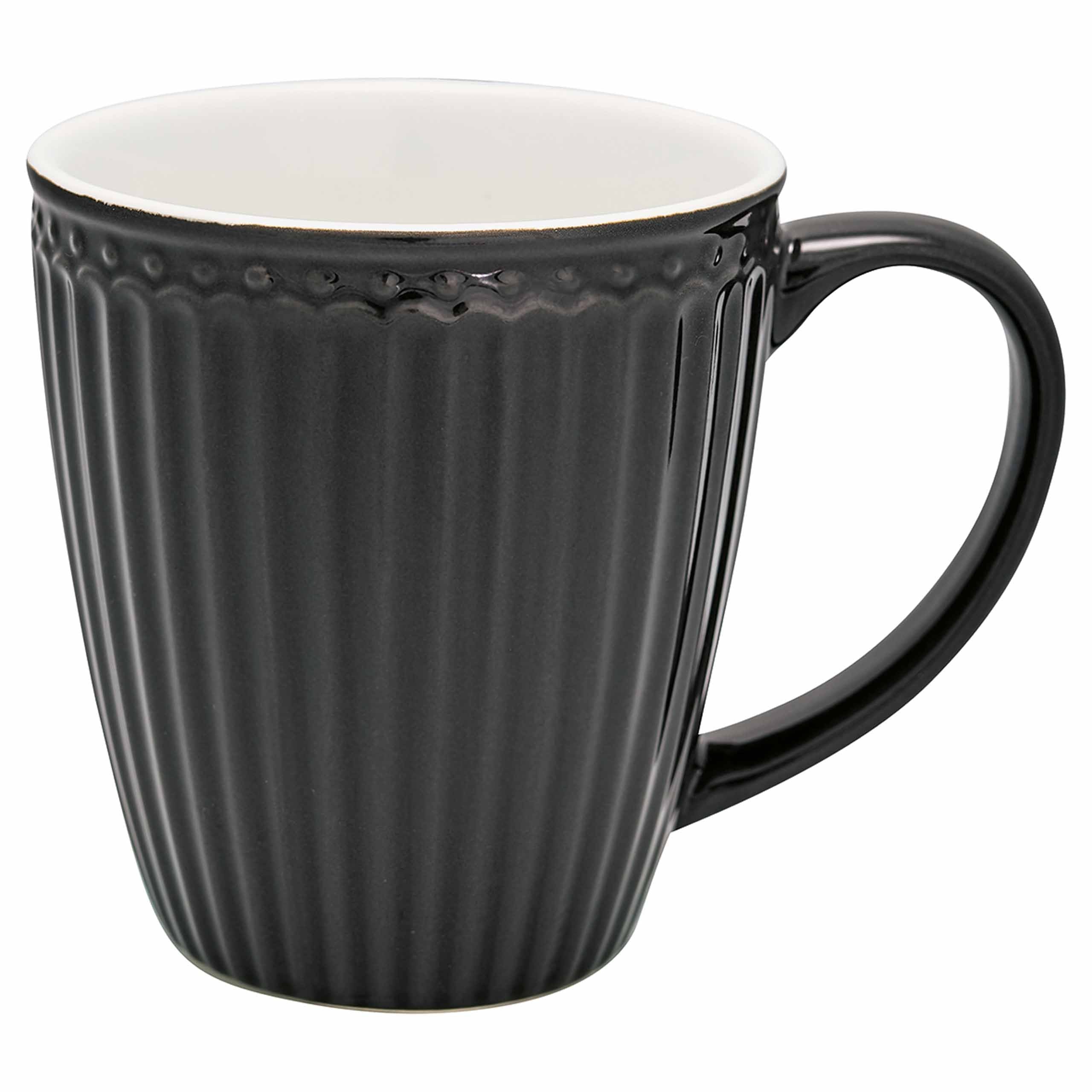 GreenGate Henkeltasse "Alice" (Dark Grey)