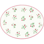 Ovale Servierplatte "Berry" - 21x27 cm (Weiß)