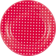 Teller Dotty, 20,2 cm, rot mit weißen Punkten