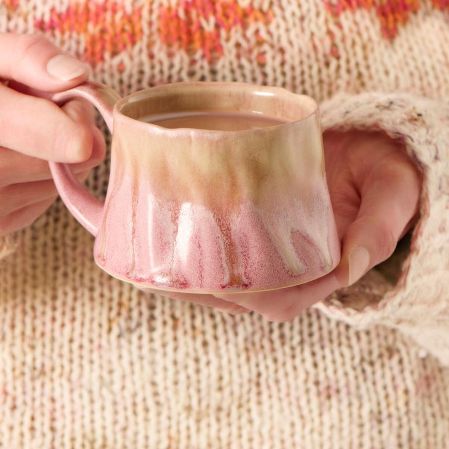 Tasse mit Henkel "Varbjerg" - 12,5x8,3x6 cm (Rosa)