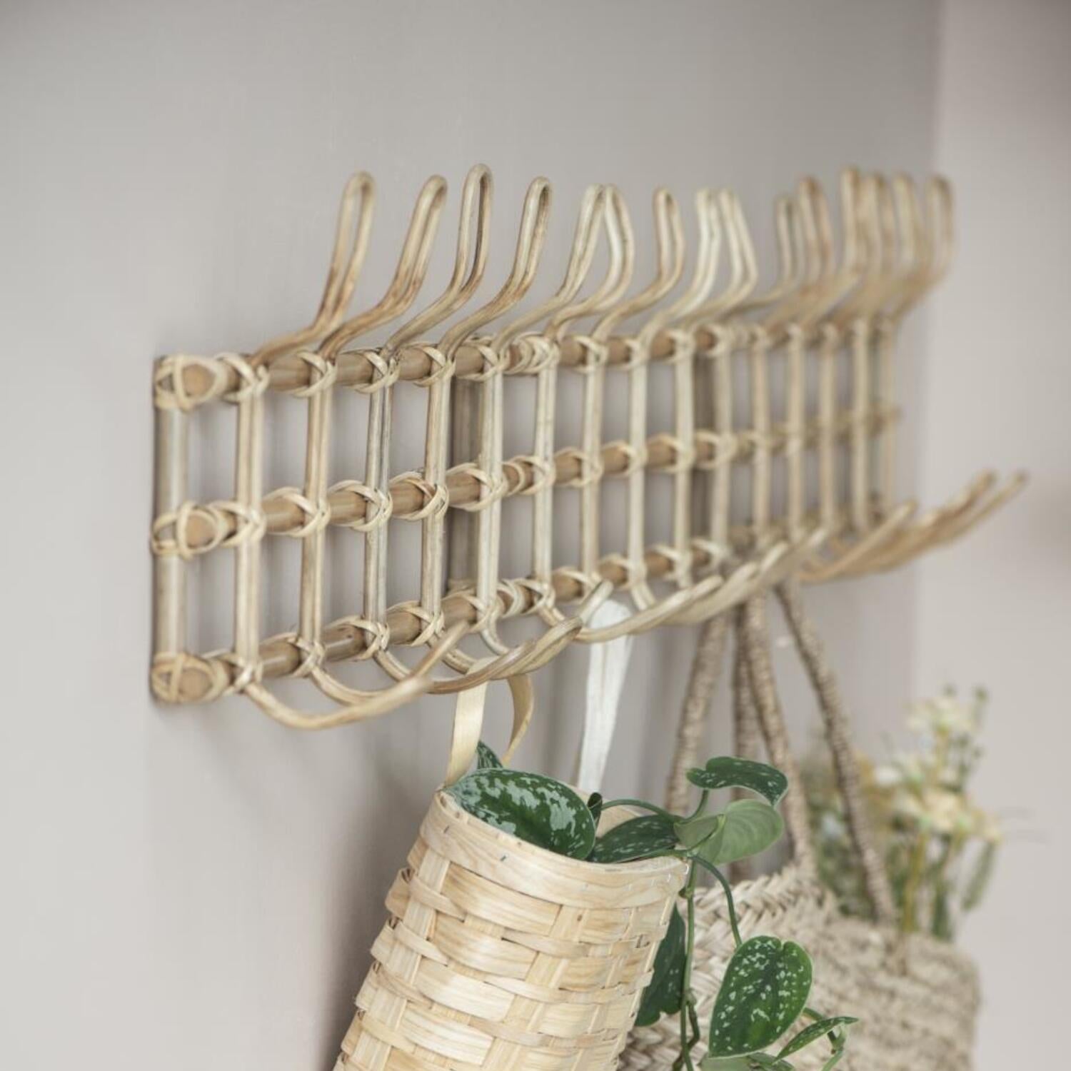 Hakenleiste mit 5 Haken - 45x10x25 cm (Natur) Ib Laursen