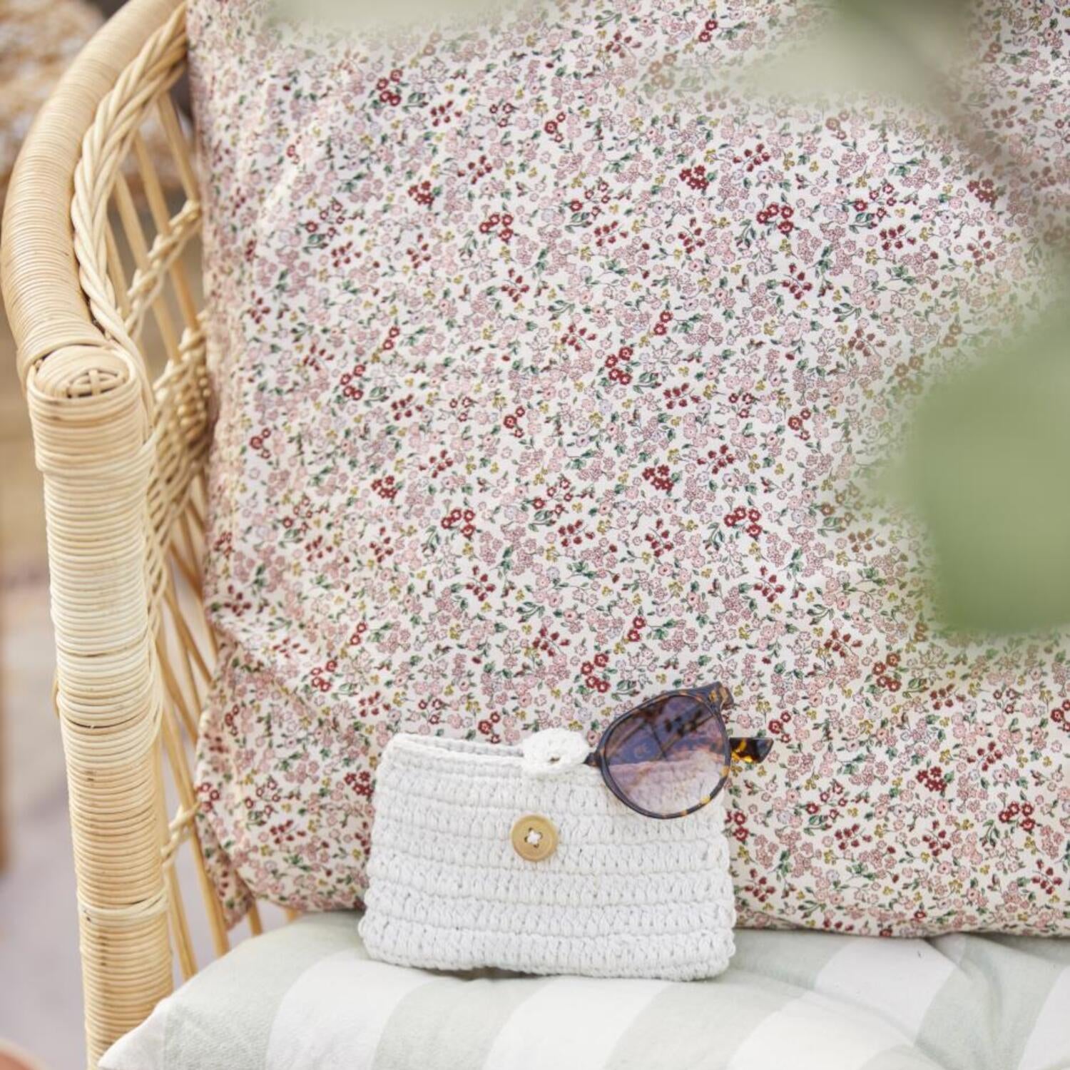 Gehäkelter Geldbeutel - 10,5x15 cm (Weiß)