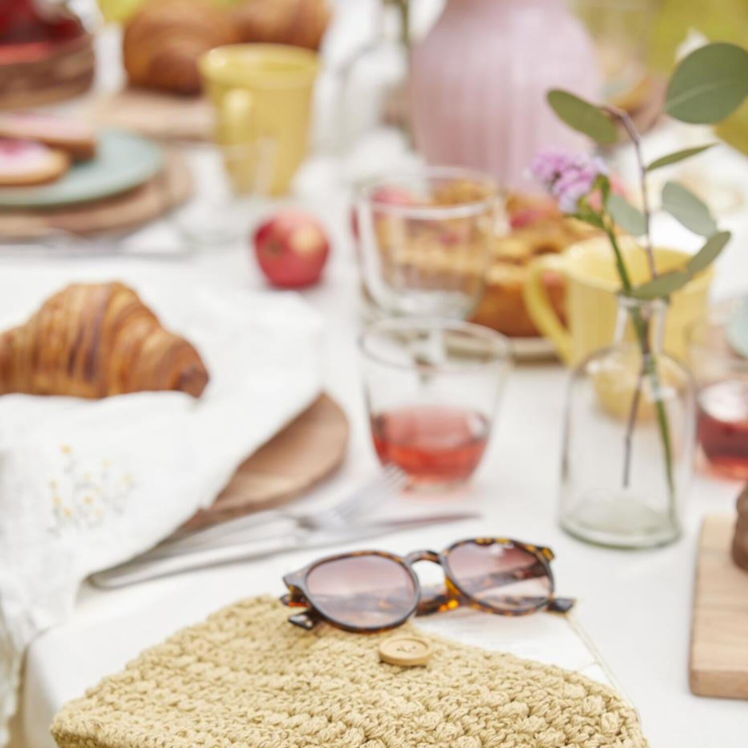 Gehäkelter Geldbeutel - 23x15 cm (Ocker)