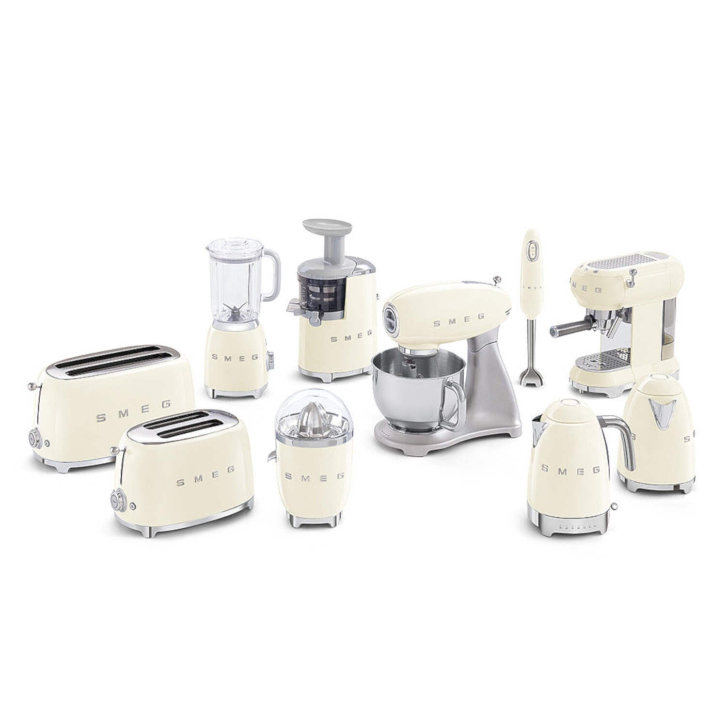 smeg Espresso-Kaffeemaschine "50's Retro Style" (Creme)