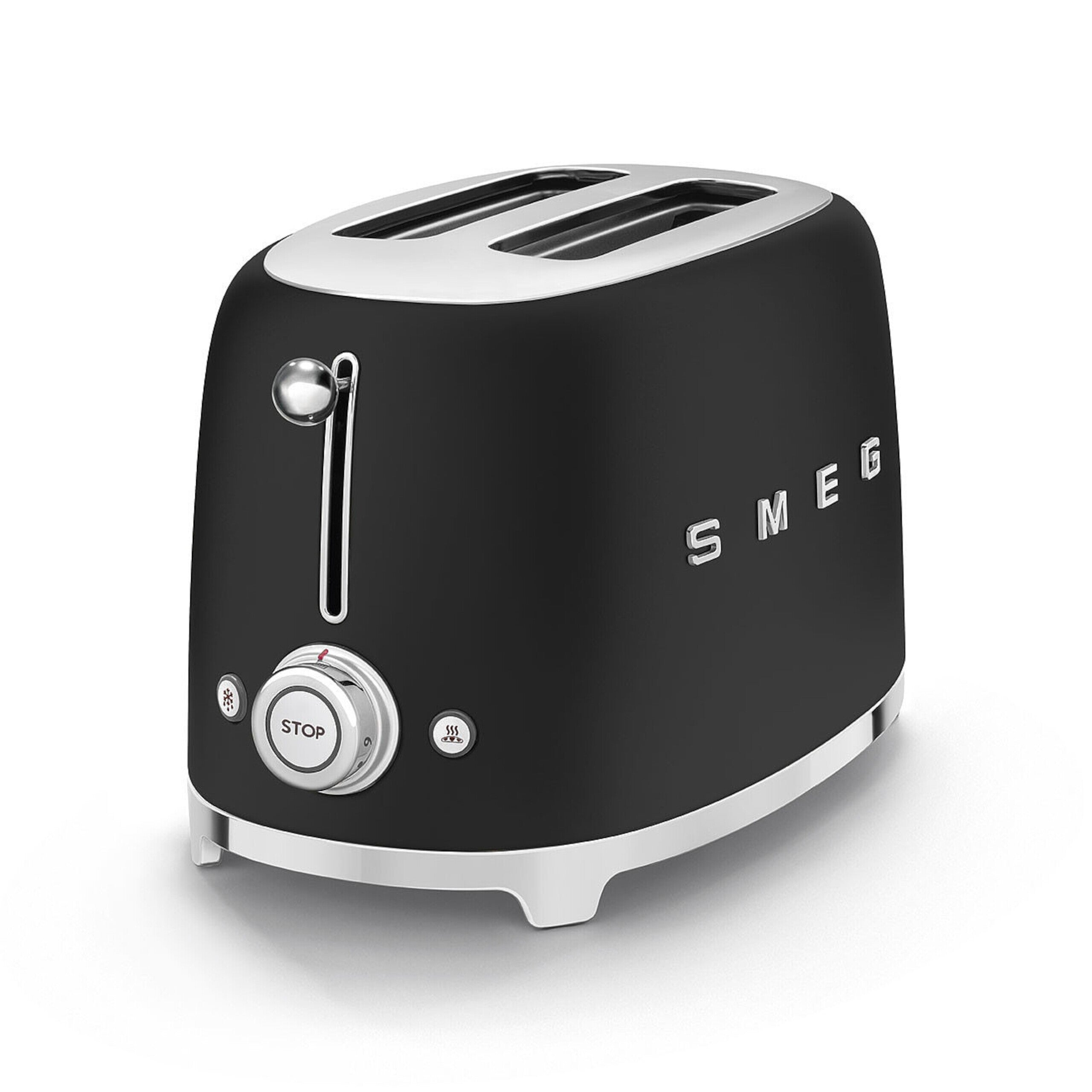 smeg 2-Schlitz-Toaster "50's Retro Style" (Matt Schwarz), kompakt
