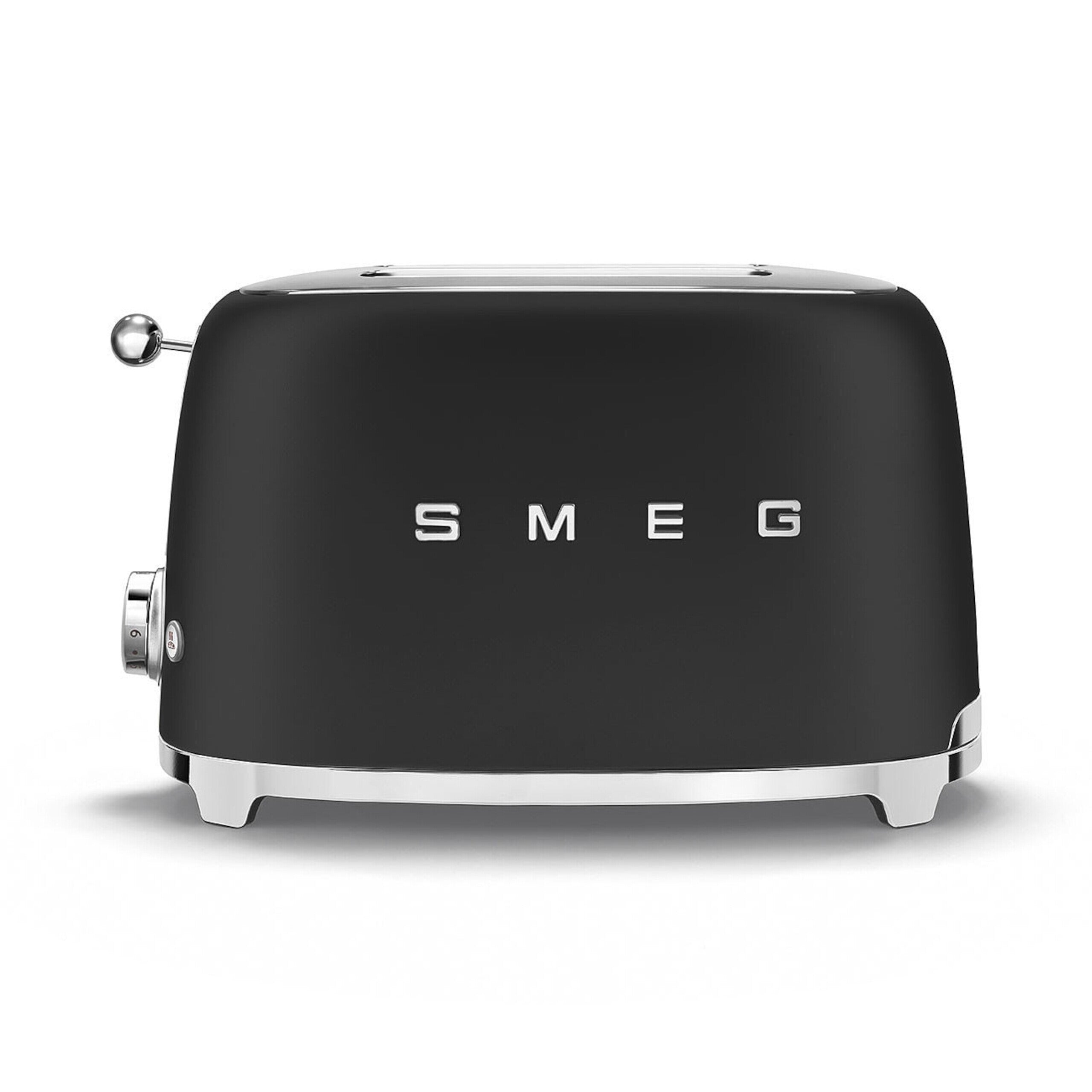 smeg 2-Schlitz-Toaster "50's Retro Style" (Matt Schwarz), kompakt