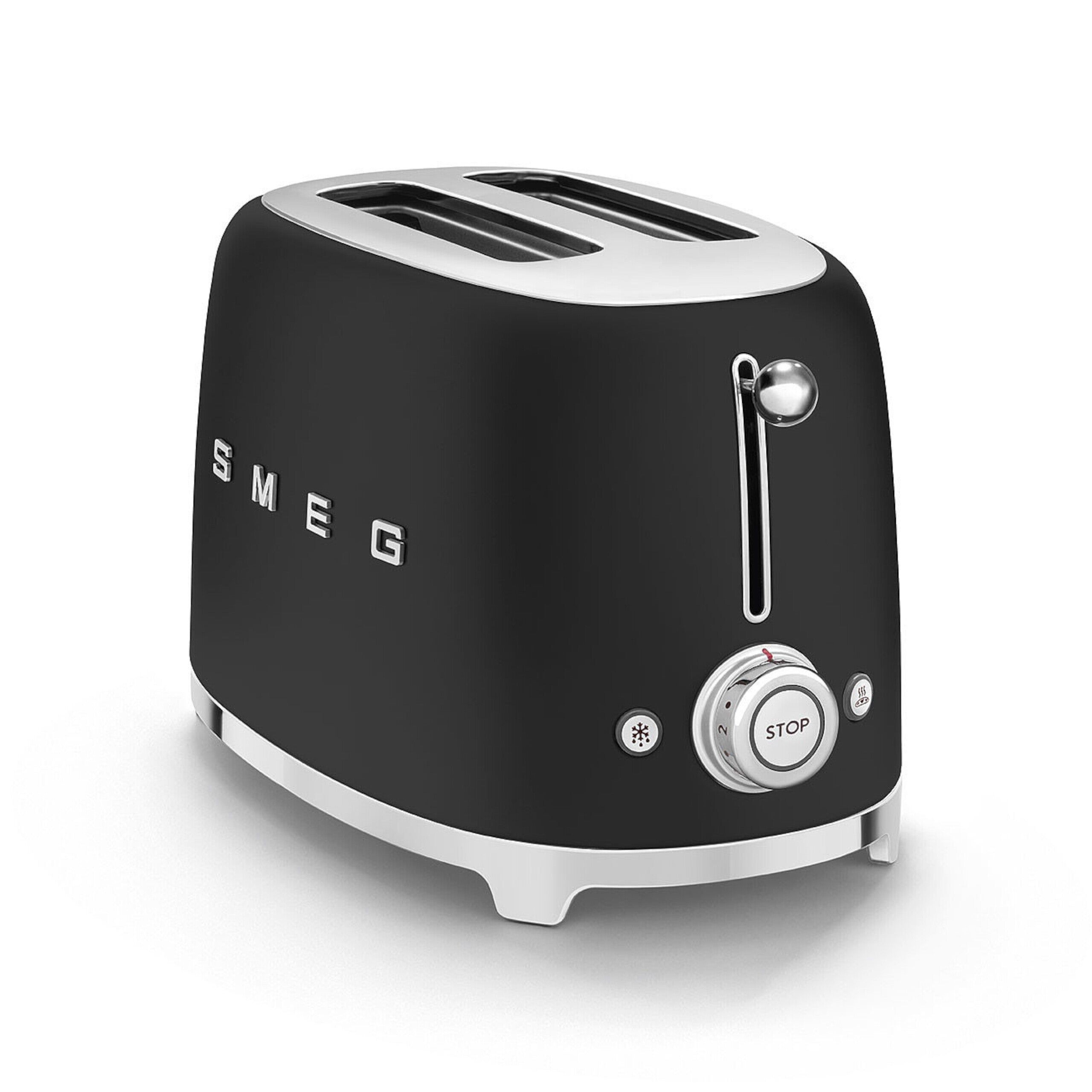 smeg 2-Schlitz-Toaster "50's Retro Style" (Matt Schwarz), kompakt