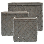 Körbe rechteckig im 3er-Set (Dusty Grey)