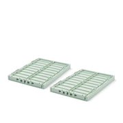 Aufbewahrungsbox Weston 2er-Set, hell minzgrün, mit Deckel
