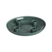 Runder Kerzenhalter für 4 Kerzen "Christmas" - 18x3 cm (Grün)