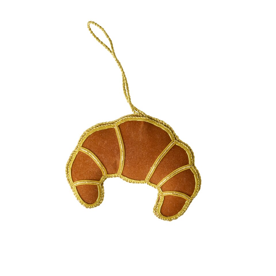 Ornament "Christmas - Croissant" - 6x9,1x2 cm (Braun)