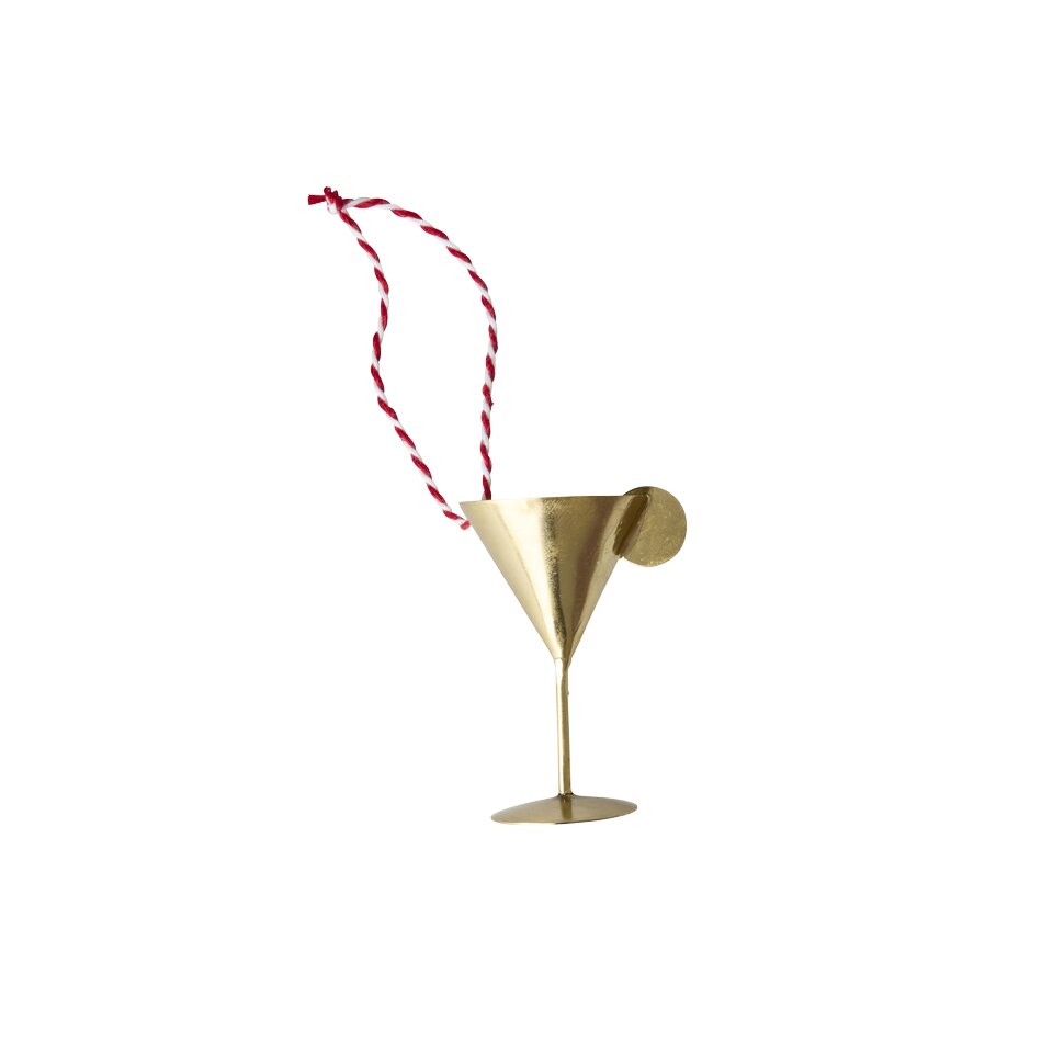 Ornament "Christmas - Wine Glass" - 4,7x4x7 cm (Metallic)
