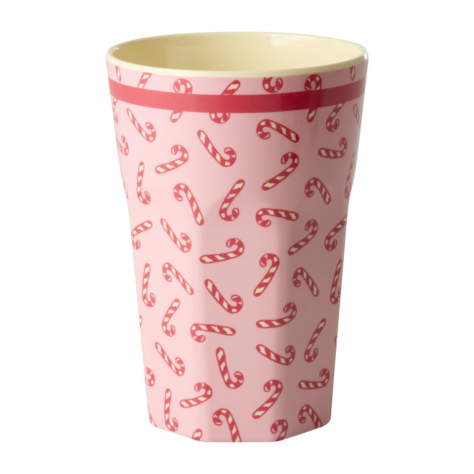Melamin Becher "Candy Cane" - L (Rosa)
