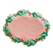 Melamin Servierplatte "Xmas - Hawthorn Edge" - 41,5x31x3,8 cm (Pink)