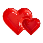 Melamin Servierplatte "Heart" - 41,5x30x0,6 cm (Rot)