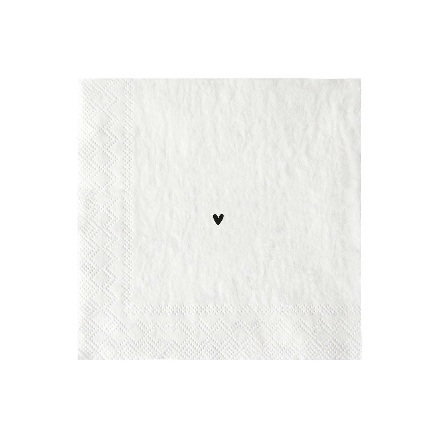 Papierserviette "LOVE"- 12,5x12,5 cm (Weiß)