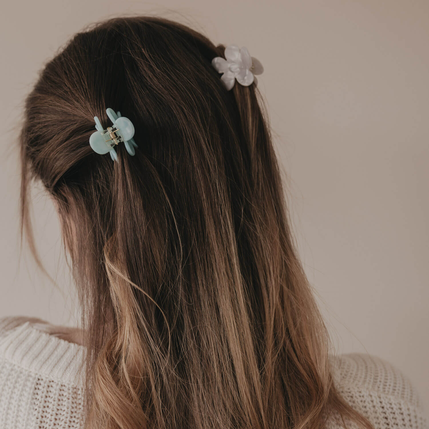Haarspange "Blume" (Mint)