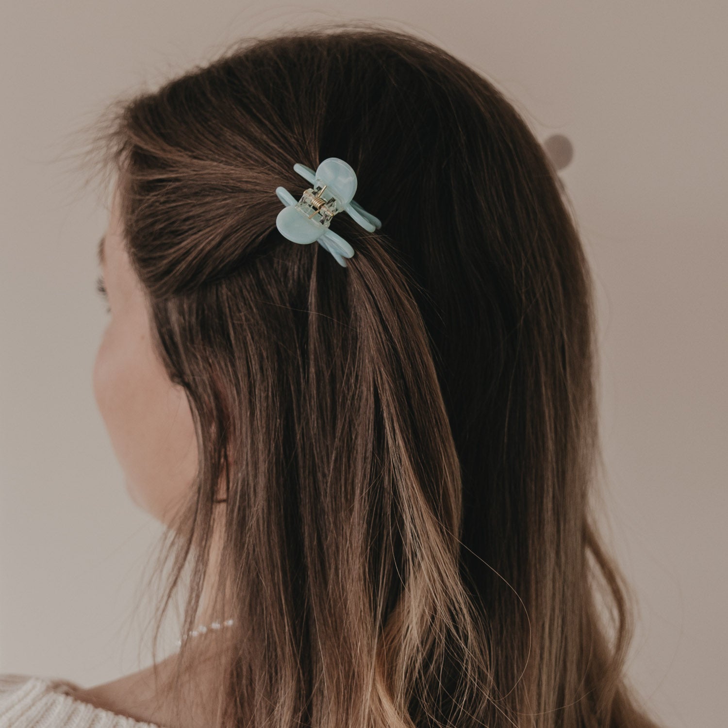 Haarspange "Blume" (Mint)