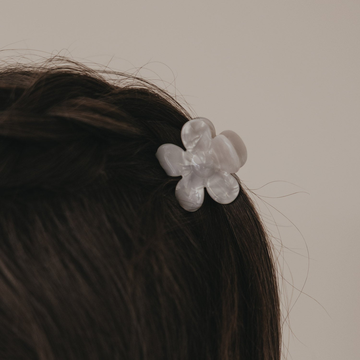 Haarspange "Blume" (Pearl)