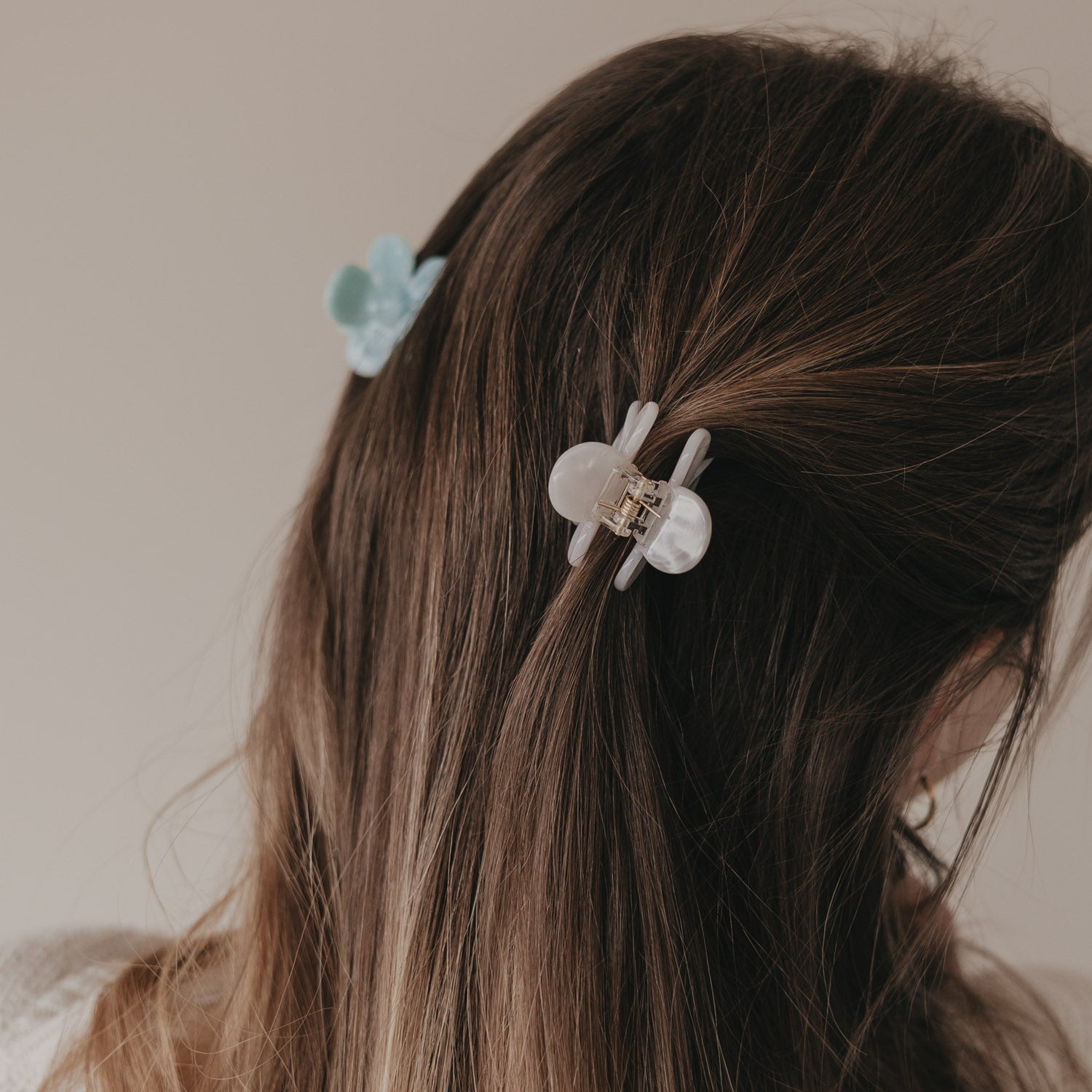 Haarspange "Blume" (Pearl)